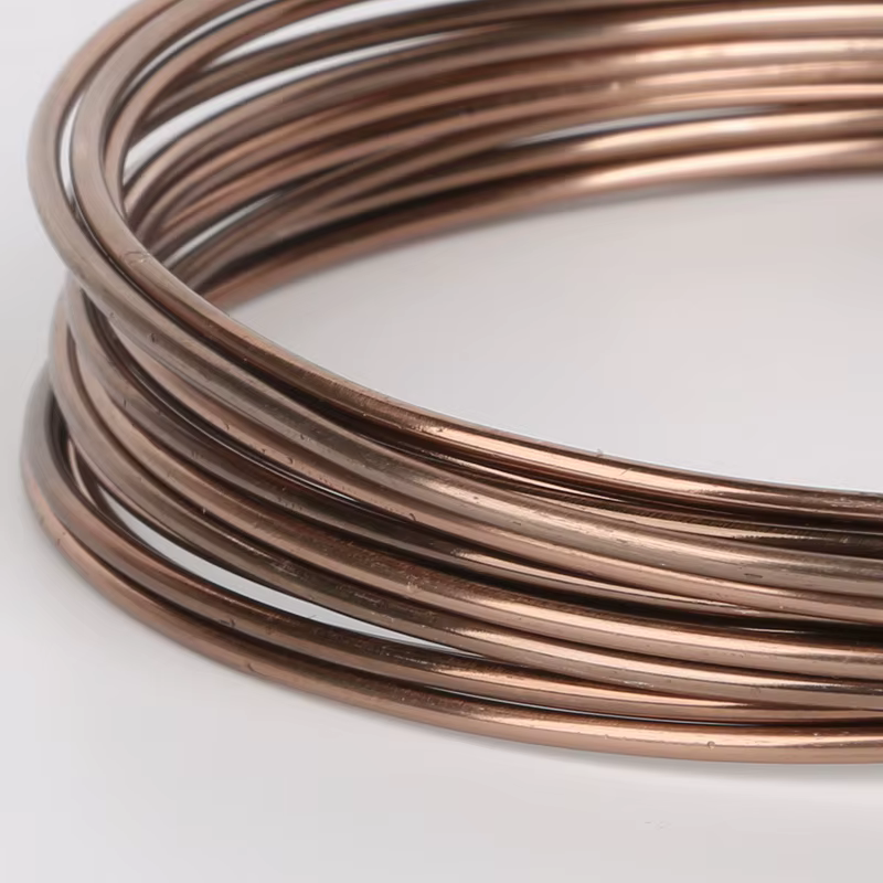 Fil d'aluminium marron souple 1/1, 5/2/2, 5/5mm, fil de perles pour Bracelet, collier, fabrication de bijoux, accessoires artisanaux de bijoux à bricoler soi-même