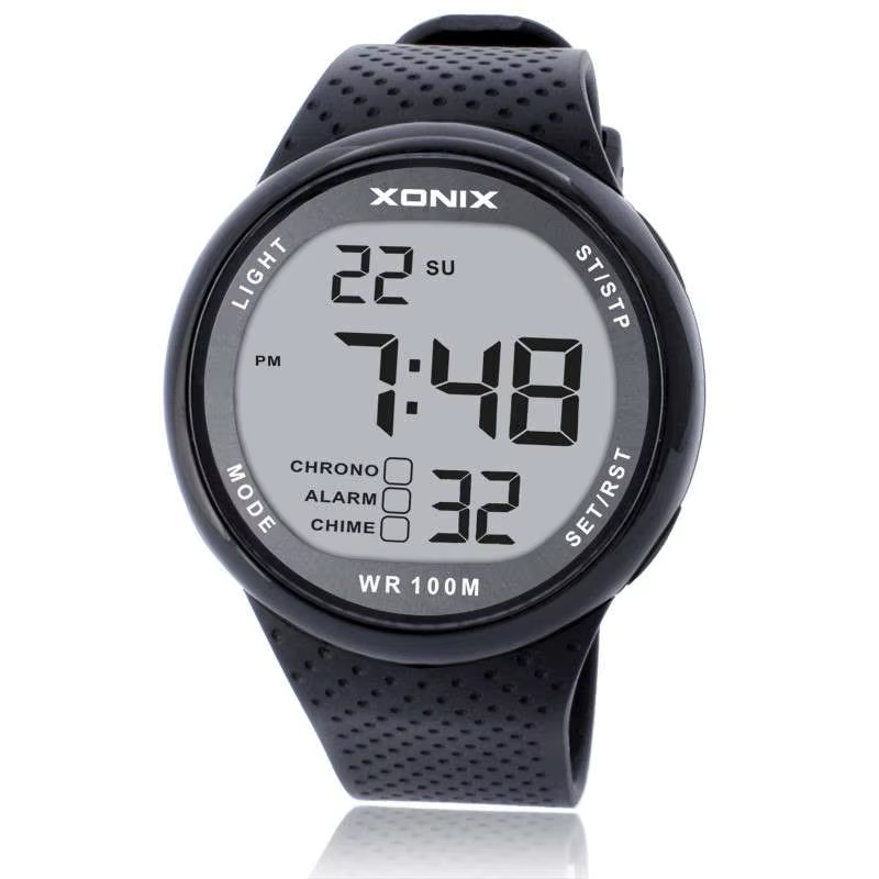 Chaud!!! XONIX mode hommes montres de sport étanche 100m en plein air amusant numérique natation plongée Montre-bracelet Reloj Hombre Montre Homme