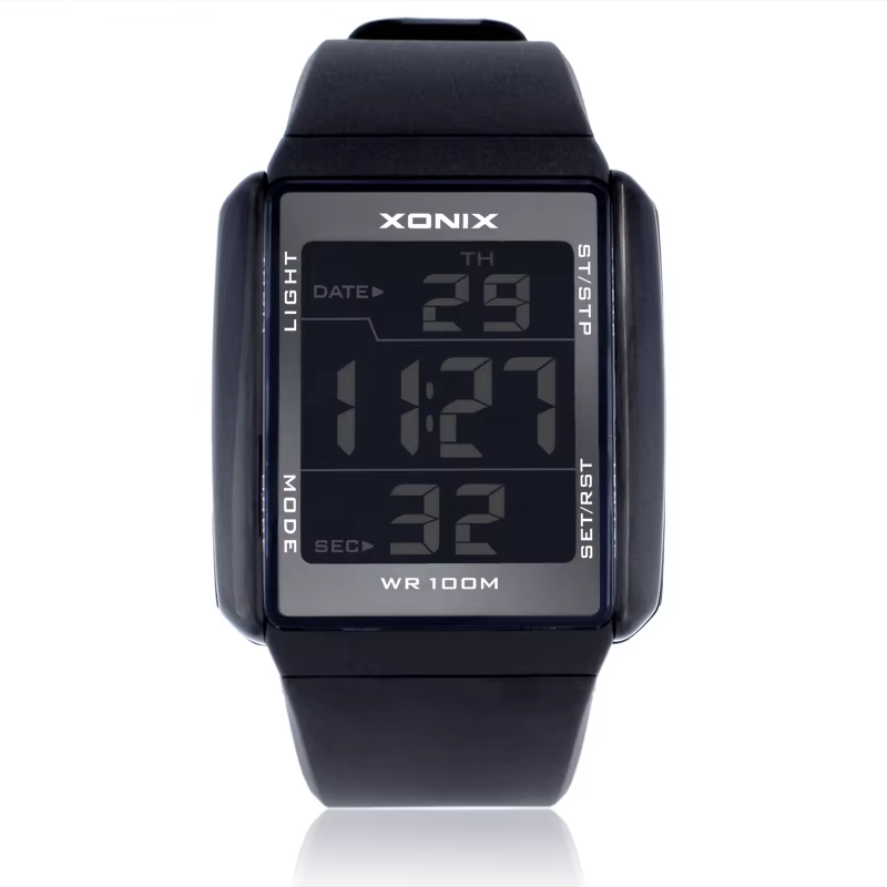 XONIX hommes montres de sport étanche 100m en plein air amusant multifonction Montre numérique natation course LED