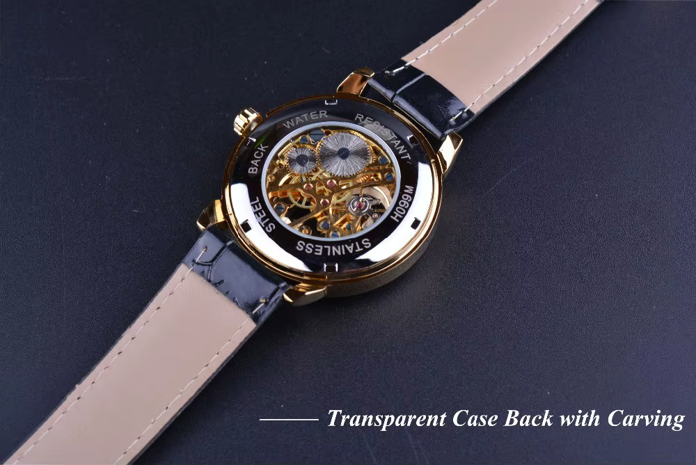Forsining-Montre mécanique avec logo 3D pour homme