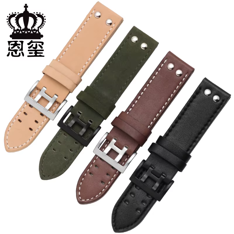Bracelet de montre en cuir véritable