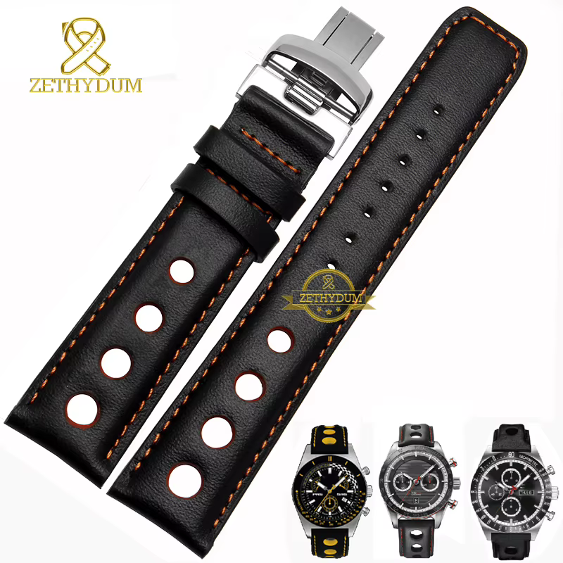 Bracelet de montre en cuir véritable