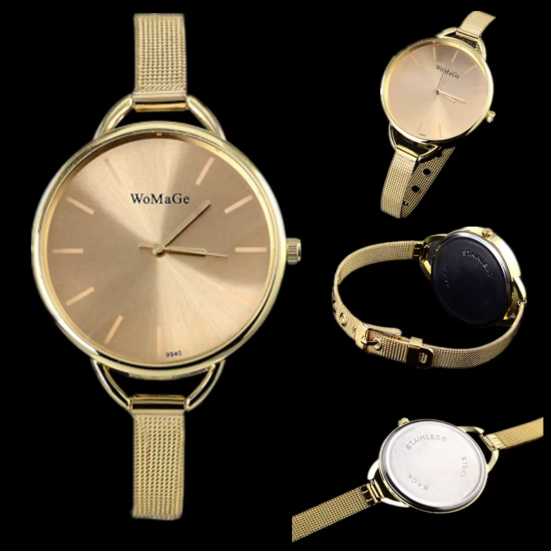 Offre spéciale de luxe femmes montres de mode montre en or