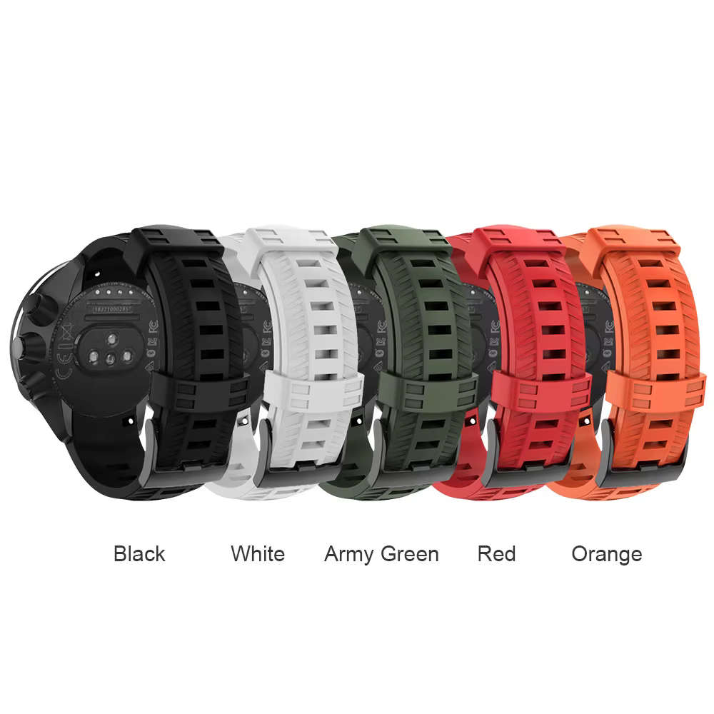 Bracelet de Montre en Silicone Souple pour SUUNTO 9 Baro
