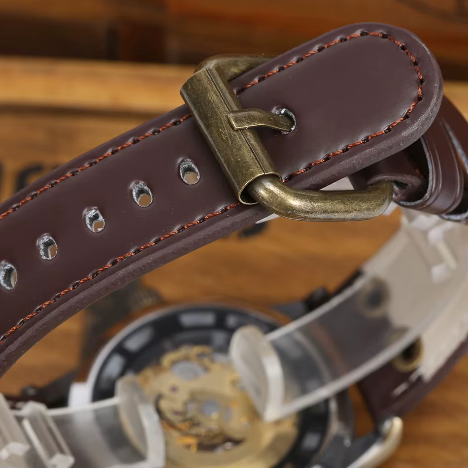 Montre mécanique automatique en bronze pour homme