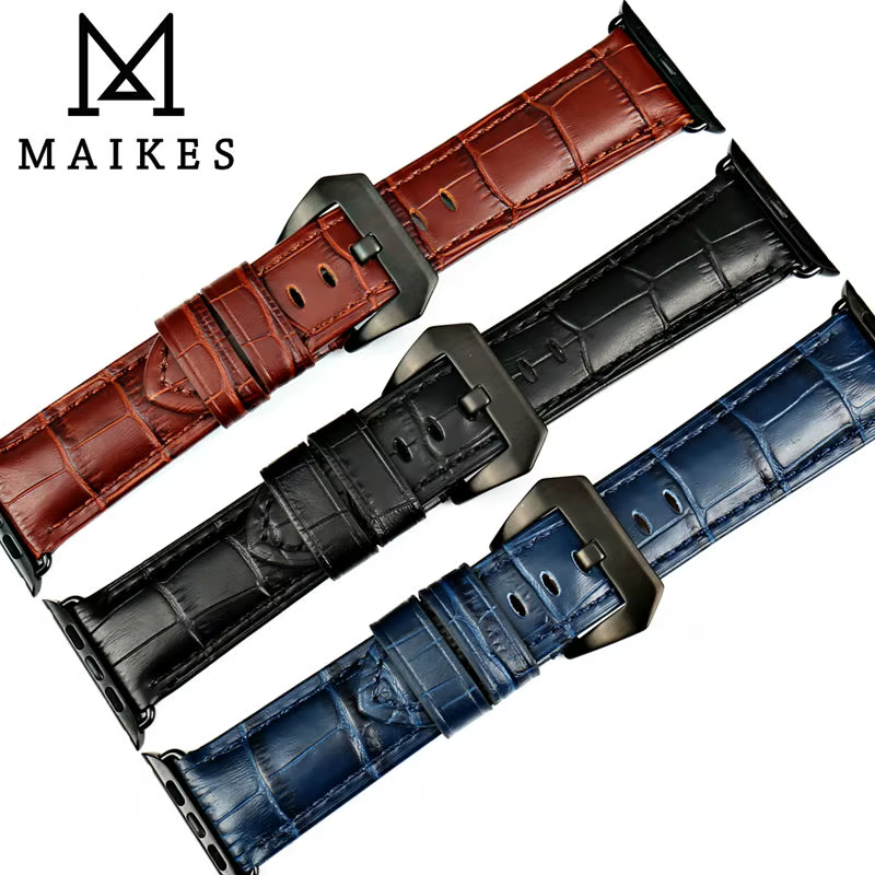 MAIKES – bracelets de montre en cuir de vache véritable