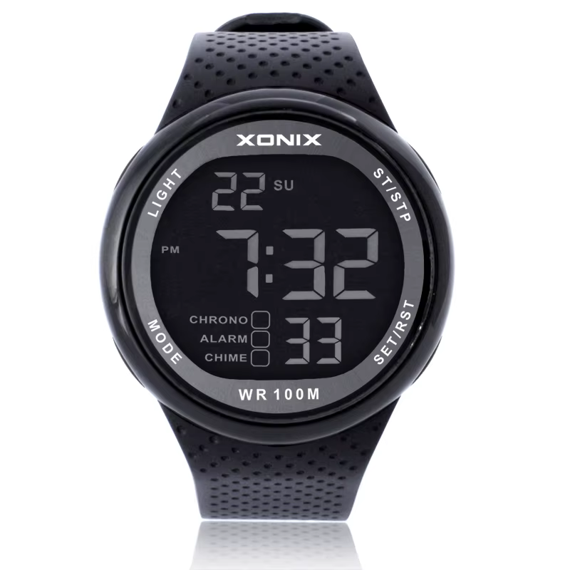 Chaud!!! XONIX mode hommes montres de sport étanche 100m en plein air amusant numérique natation plongée Montre-bracelet Reloj Hombre Montre Homme