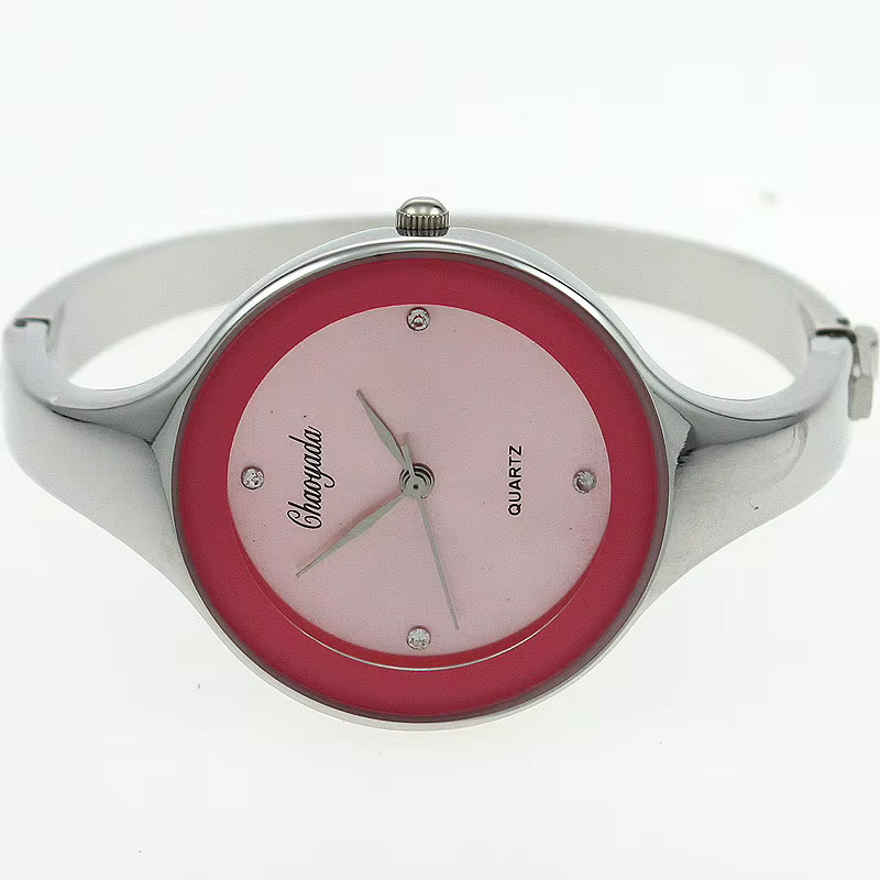 Femmes manchette montre mode décontracté rond dame