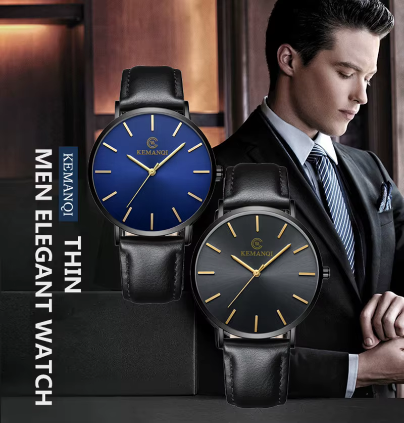 Nouvelle montre pour hommes Ultra-mince montres de mode en cuir Simple affaires montre-bracelet à Quartz romain masculin mâle relojes horloge décontractée