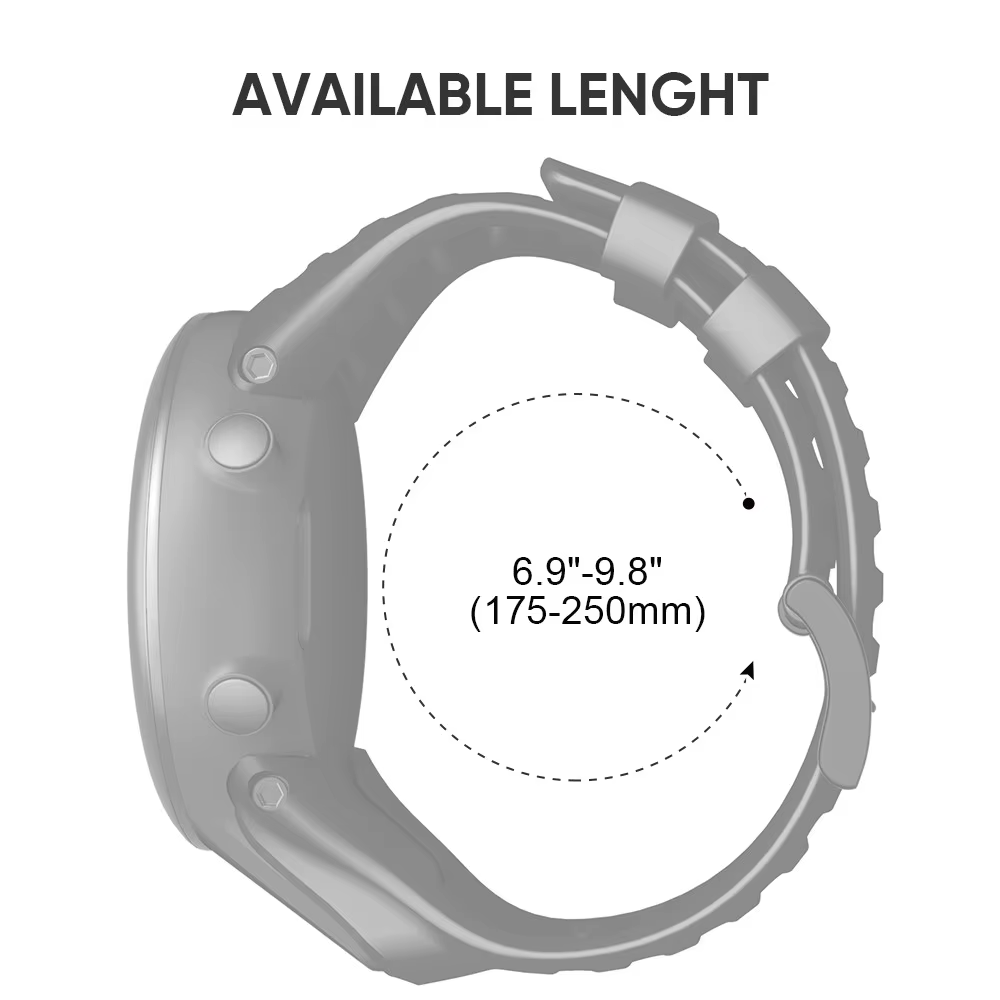 Bracelet de montre en TPU souple pour SUUNTO Ambit 3