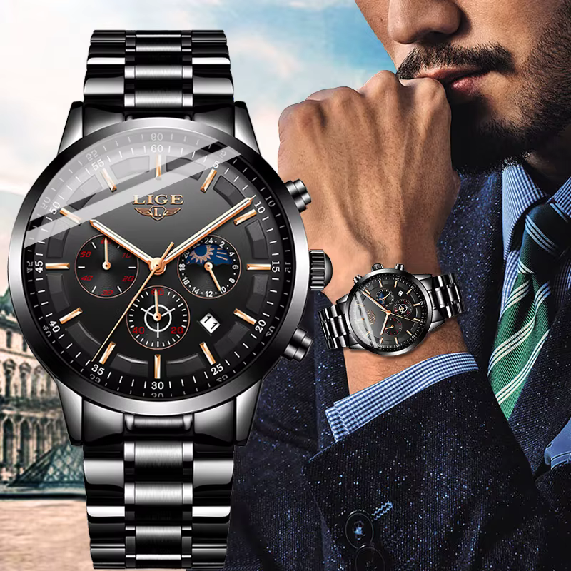 LIGE 2025 mode hommes montres haut de gamme montre d'affaires de luxe