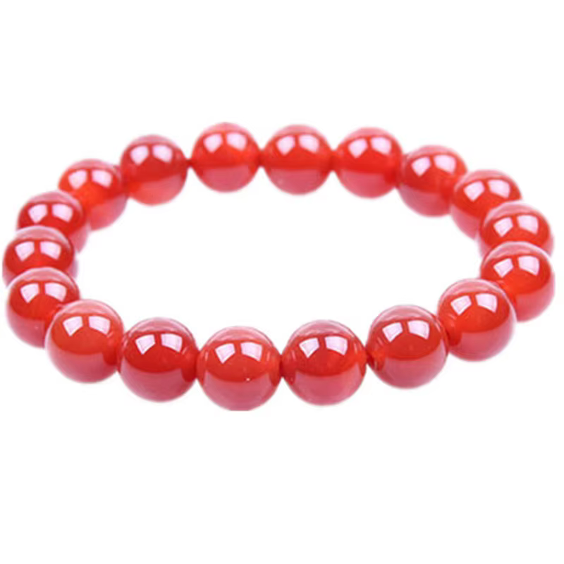 Cornaline rouge corail perles de pierre naturelle Bracelet de perles élastiques Bracelet hommes femmes Bracelets bijoux cadeaux 4mm 6mm 8mm 10mm 14mm