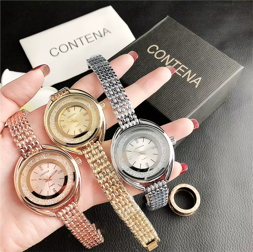 CONTENA célèbre marque de luxe modèle S dames montres mode doré concepteur femmes montre-bracelet tenue décontractée horloge Relogio Feminino
