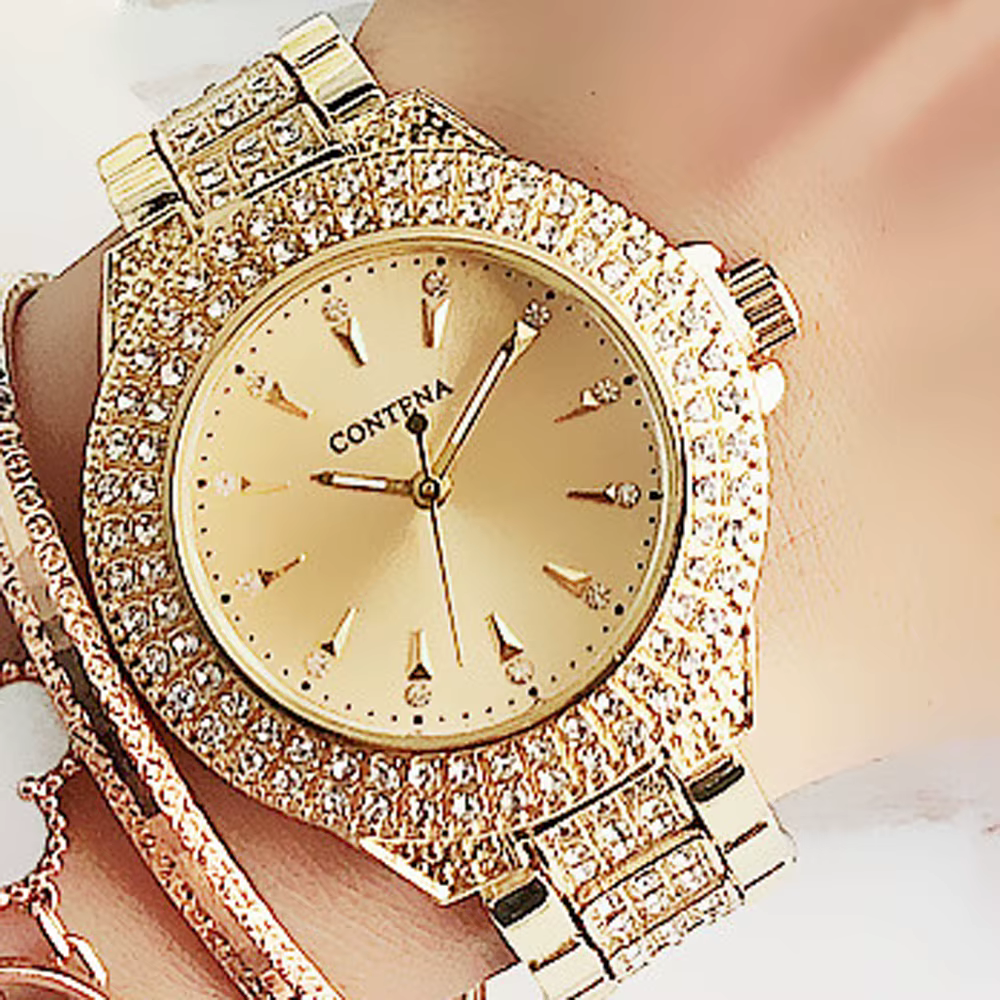 Montre Genève avec biscuits pour femme