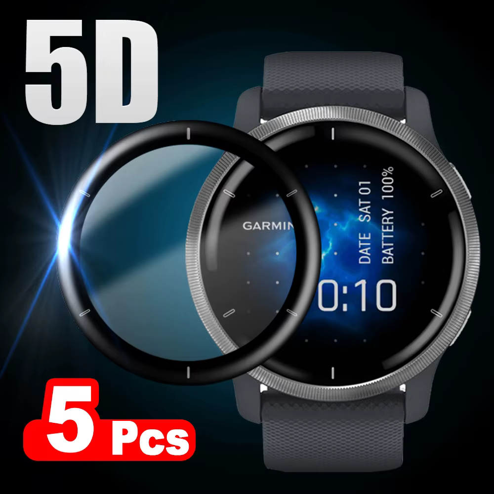 Film de protection en fibre de verre souple 5D pour Garmin venus 2/venus 2S