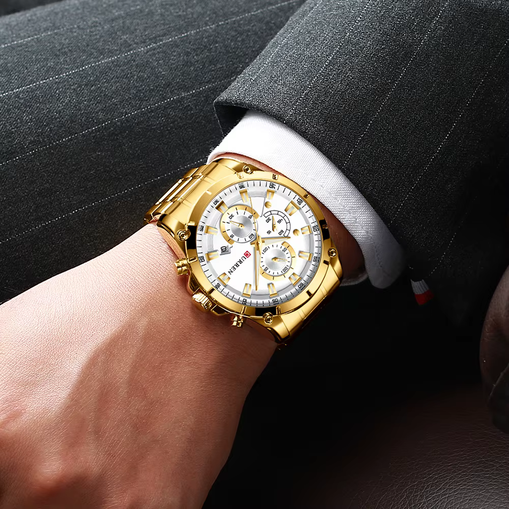 CURREN hommes montres haut tendance marque de luxe affaires automatique Date montre