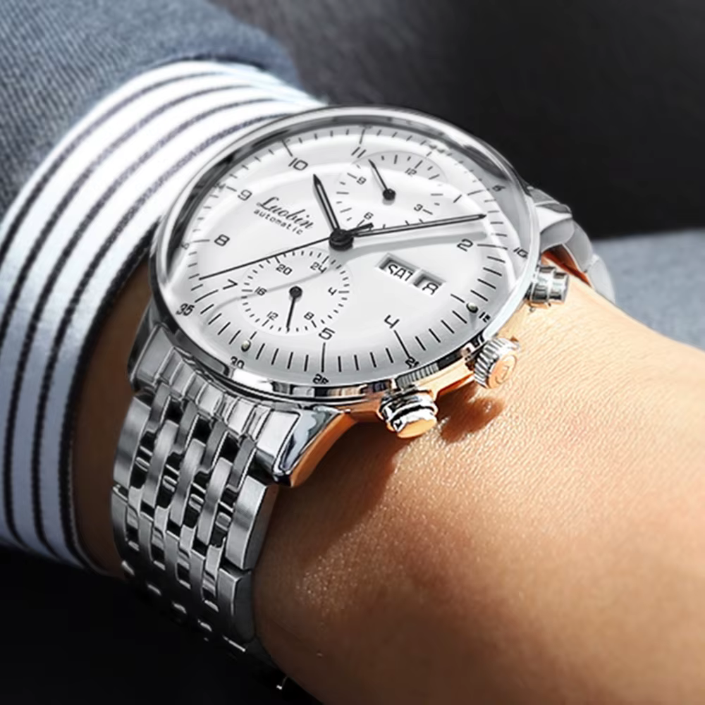 Luobin montre automatique hommes montre-bracelet mécanique mode robe montres de luxe 42mm