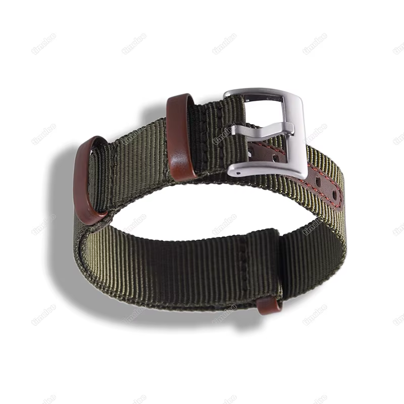 Vert noir gris 18mm20mm 22mm Nylon + bracelet en cuir véritable montre de terrain kaki H 69439931 441