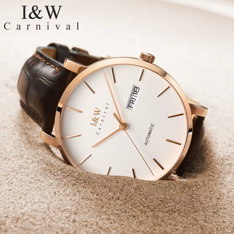 Montre Homme suisse I & W luxe or