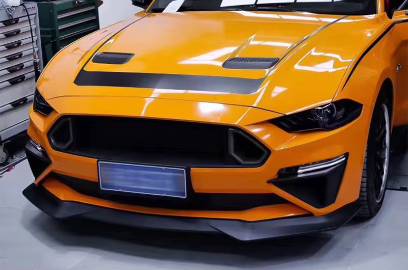 Capot Avant pour Ford Mustang 2018-2022, Ventilateurs d'Admission de Moteur, Persiennes Antibrouillard, Protecteur d'Ailes, Couvercle de Protection, Accessoires de Voiture