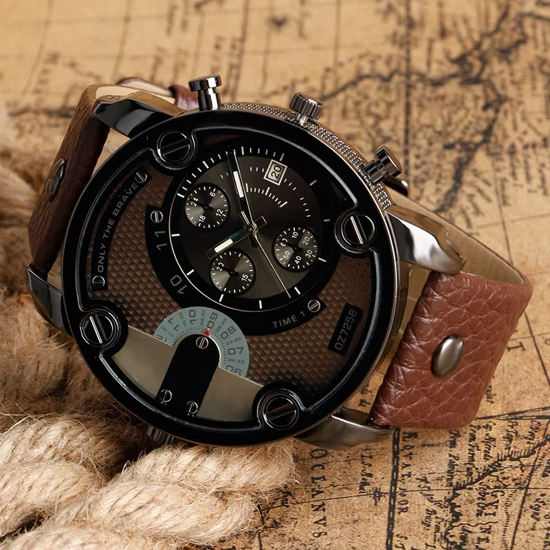 Sport grandes affaires montres hommes horloge Locomotive armée rétro noir montre à Quartz Style Relogio Masculino Relojes Hombre