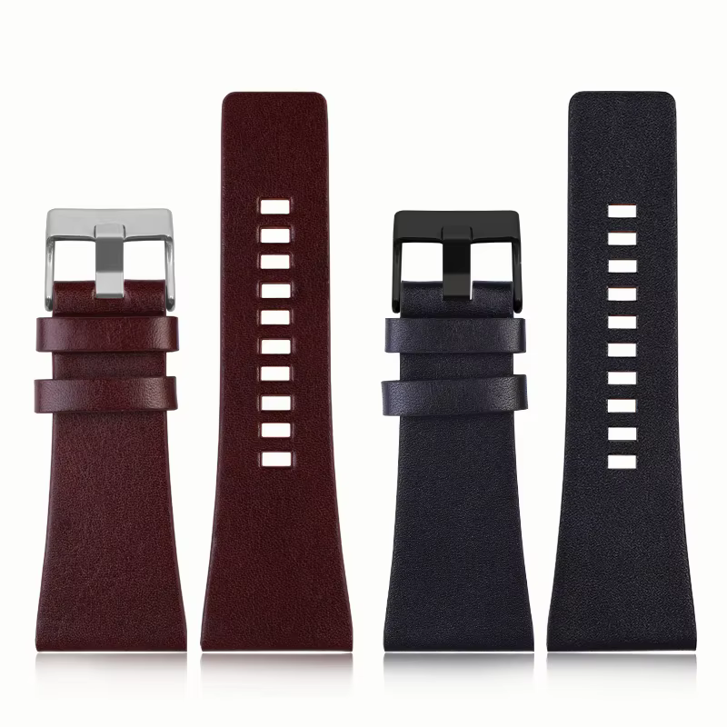 Grand Bracelet de montre en cuir pour hommes