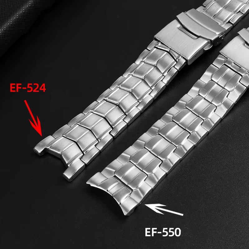 Pour Casio EF-550 Bracelet de montre en acier inoxydable pour hommes EDIFICE série 5051 EF-524D