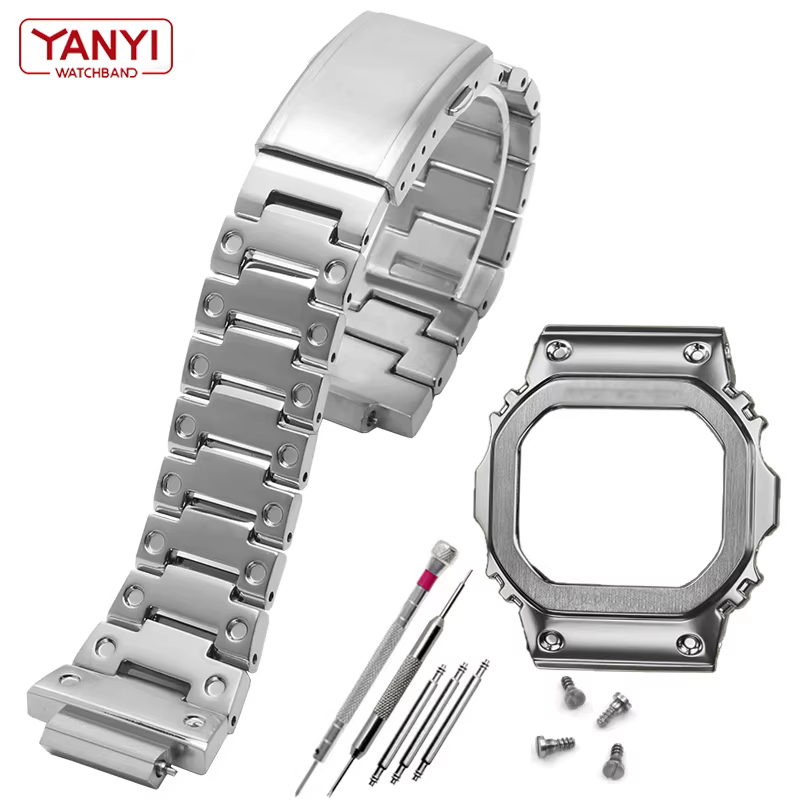 Bracelet de montre en acier inoxydable V4.0 pour Casio G-Shock DW-5600