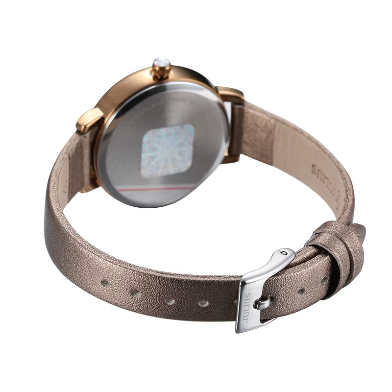 Montre en cuir véritable Julius Lady pour femme