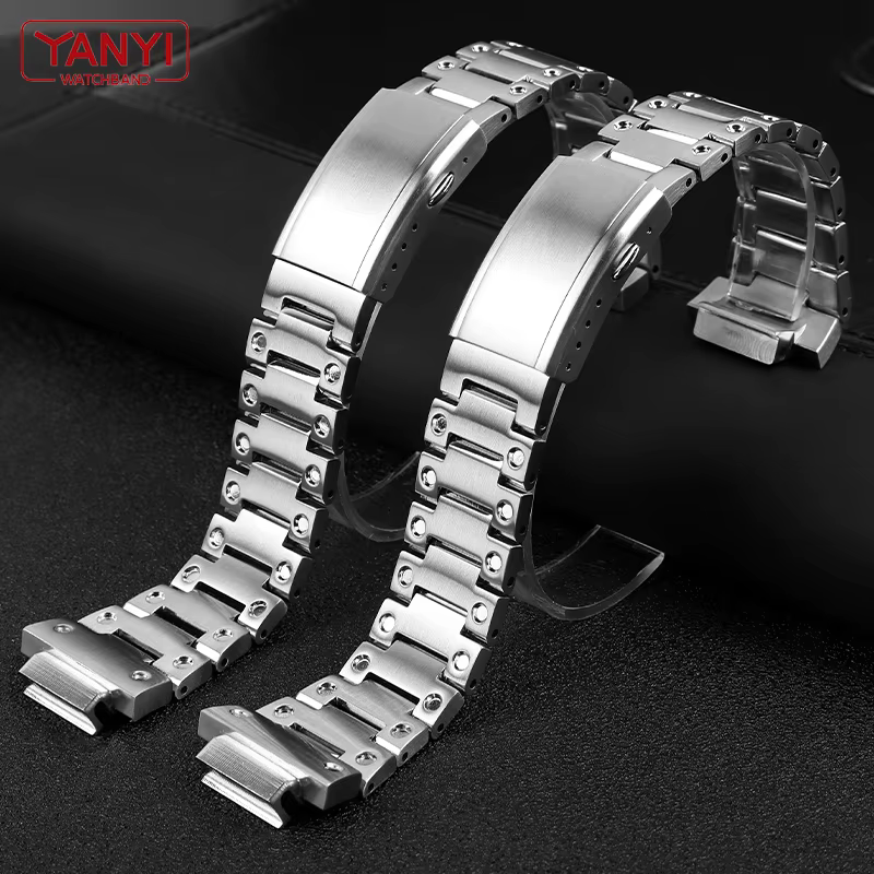 Bracelet de montre en acier inoxydable pour Casio G-Shock GBM-2100