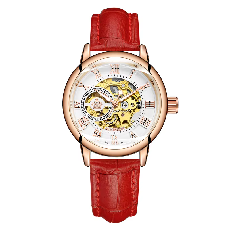 Nouvelle mode marque de luxe squelette femmes montres mécaniques Femme horloge automatique auto-vent