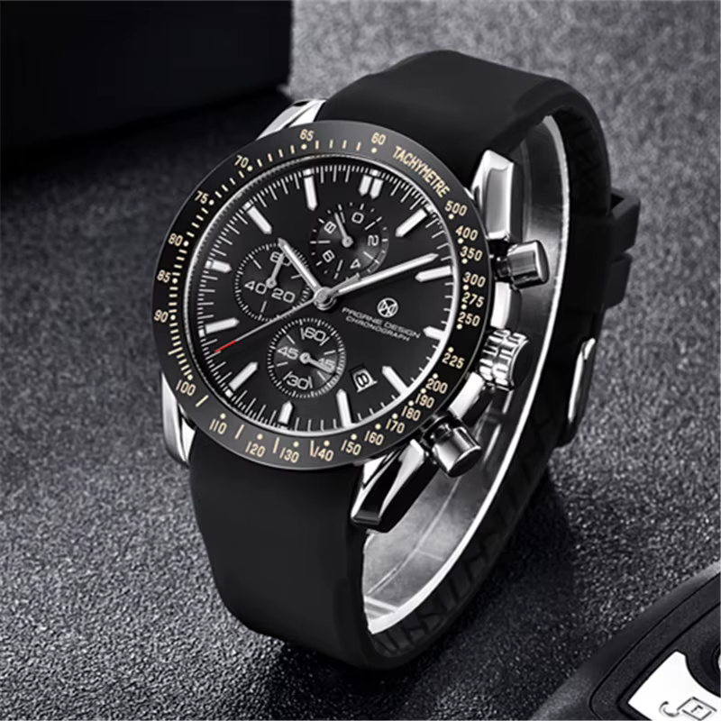 PAGRNE DESIGN Nouvelle montre à quartz pour homme de 45 mm