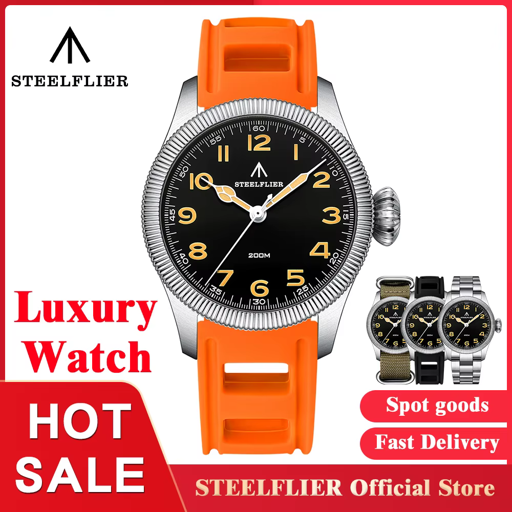 STEELFLIER officiel SF741 classique montres à Quartz Souvenirs saphir miroir VH31 muet 200M étanche luxe montre lumineuse