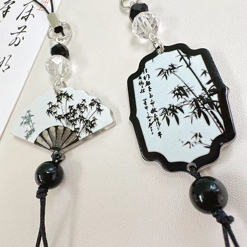 Sac à dos suspendu de Style chinois, breloque à pampilles, lanière de téléphone Anti-perte, accessoire décoratif à la mode et fonctionnel