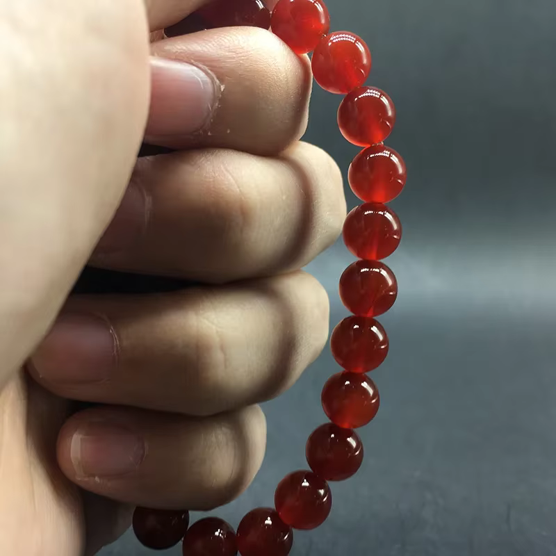 Cornaline rouge corail perles de pierre naturelle Bracelet de perles élastiques Bracelet hommes femmes Bracelets bijoux cadeaux 4mm 6mm 8mm 10mm 14mm
