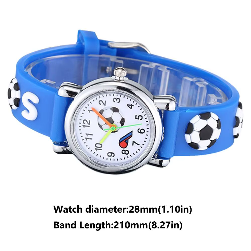 Montre Enfant 3D Football à Mouvement Quartz