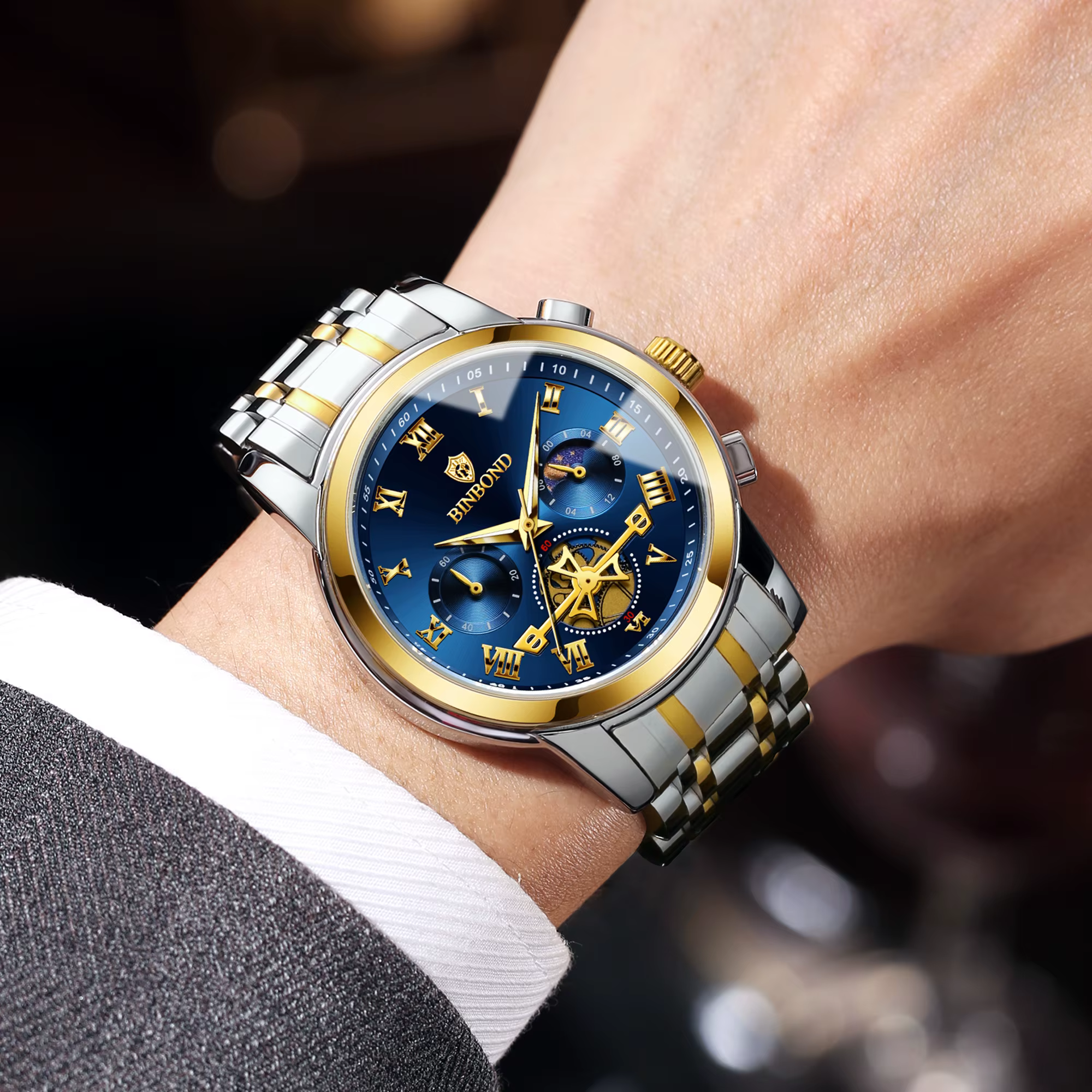 Montre chronographe pour homme BINBOND