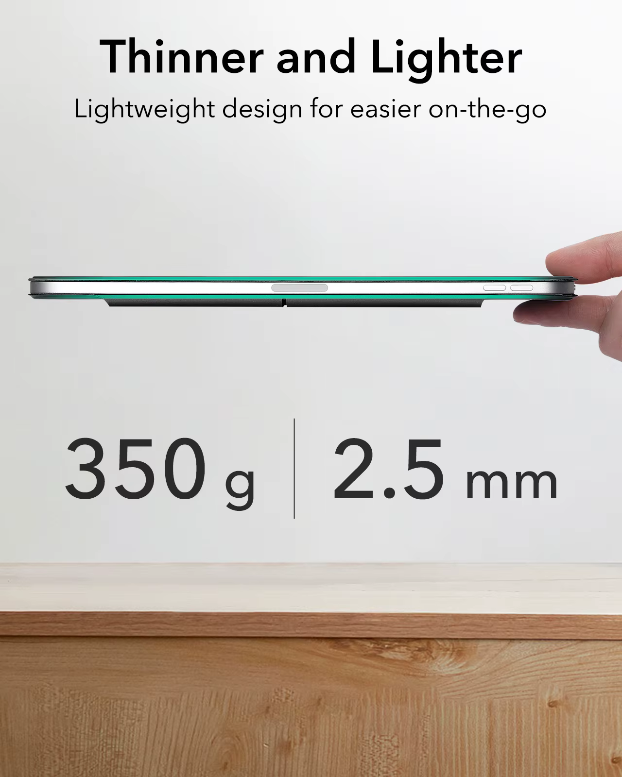 ESR pour iPad Pro 11/13 étui à fixation magnétique forte prend en charge le crayon Pro et le crayon pour Air 11/13(2024 2025) et Pro 11/12.9