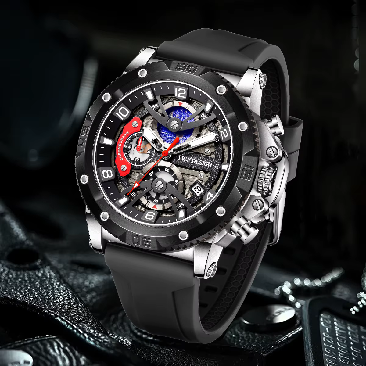 Montre de sport LIGE pour homme