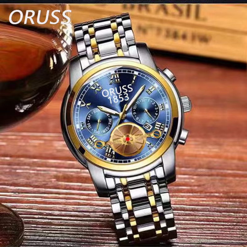 Montre à quartz de luxe étanche pour homme avec bracelet en acier