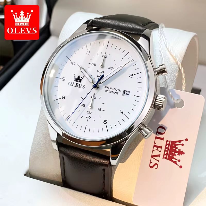 OLEVS Original hommes montres haut de gamme chronographe montre à Quartz