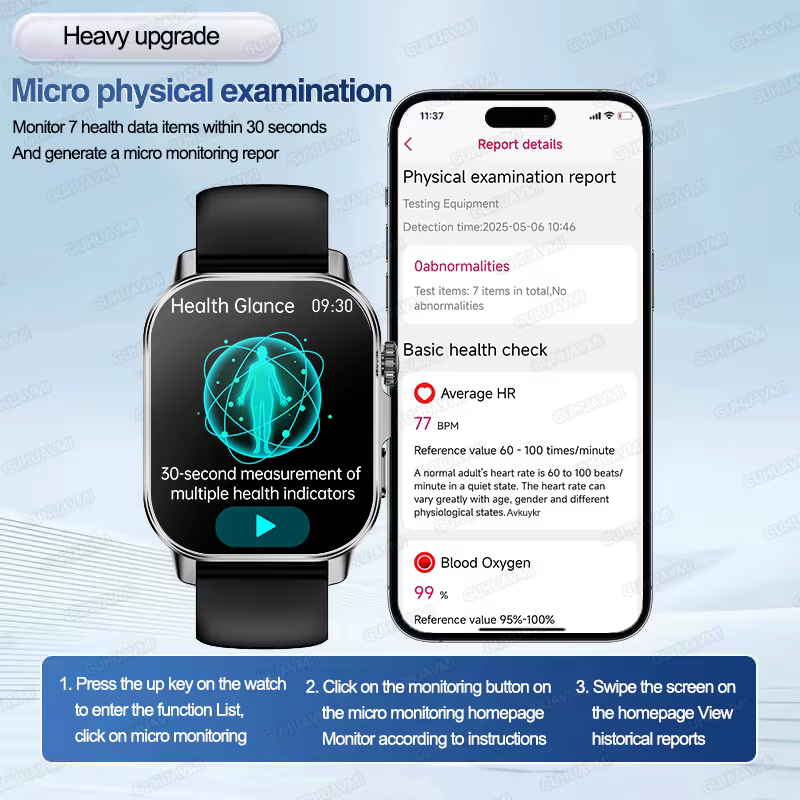 Nouvelle montre connectée ECG pour hommes et femmes