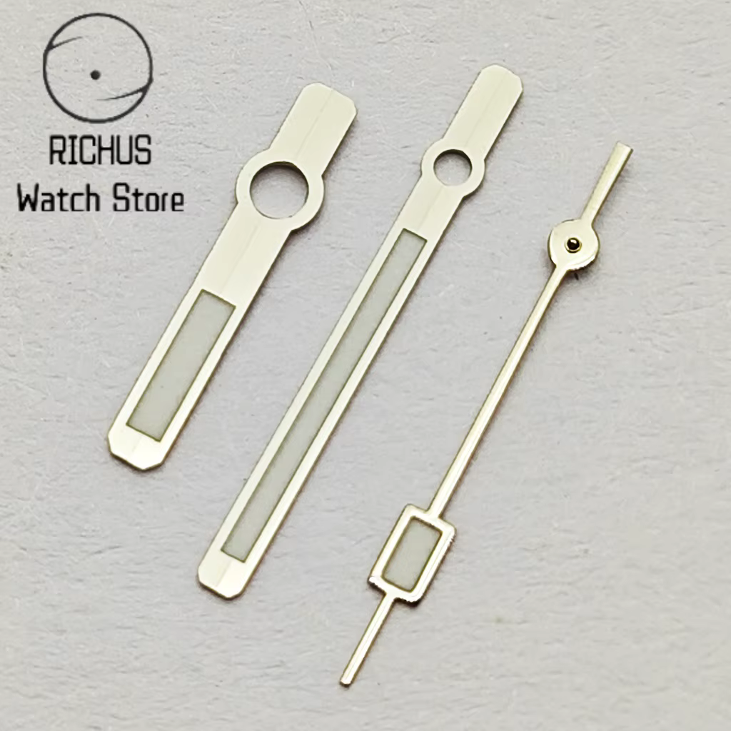RICHUS 8285 argent noir bleu or Rose or aiguilles de montre vert lumineux