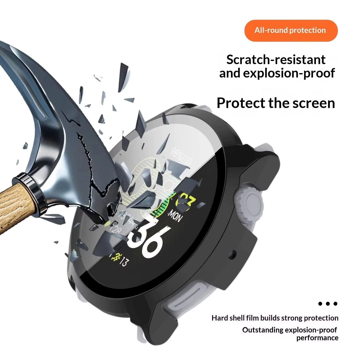 Pour Coros Pace 4 Sport : Étui de protection + Verre protecteur