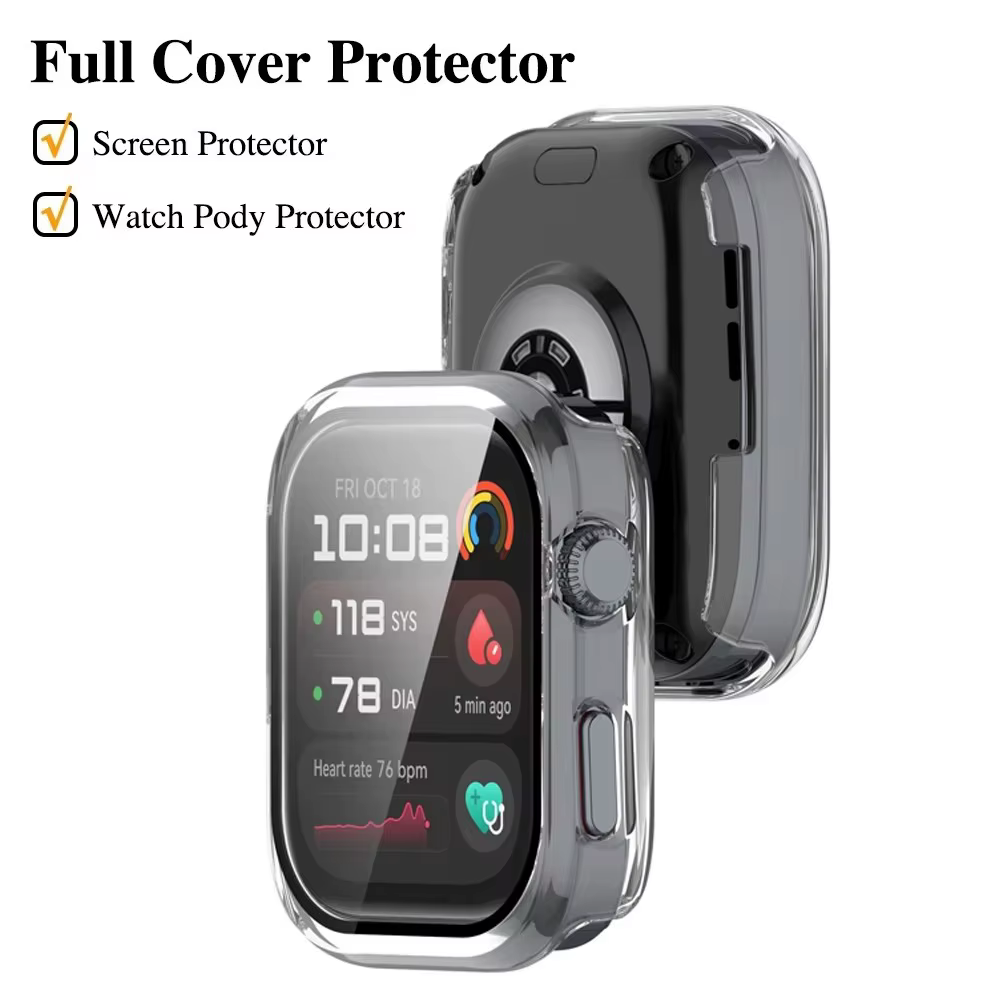 Verre trempé + boîtier PC pour Huawei Watch D2 protecteur d'écran anti-rayures pare-chocs housse de protection