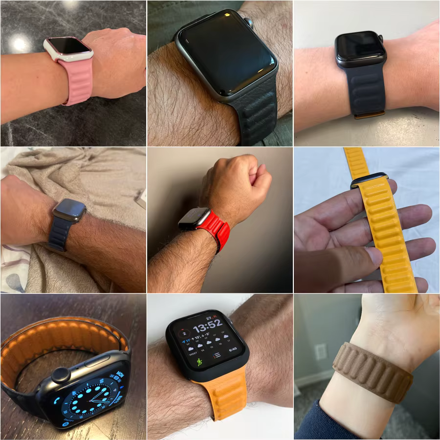 Lien en cuir pour Apple watch 7 bandes 40mm 44mm 42mm 38mm