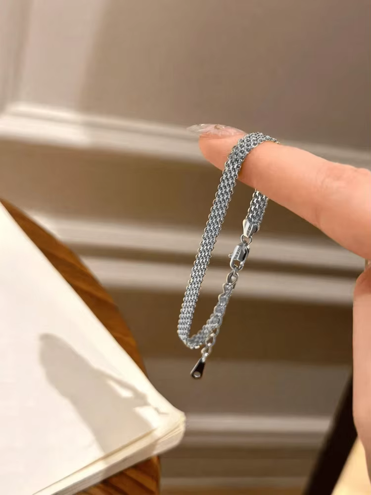Bracelet en argent Sterling 925 avec ruban de simplicité personnalisé pour femmes, bijoux fins personnalisés de haute qualité pour fête d'anniversaire