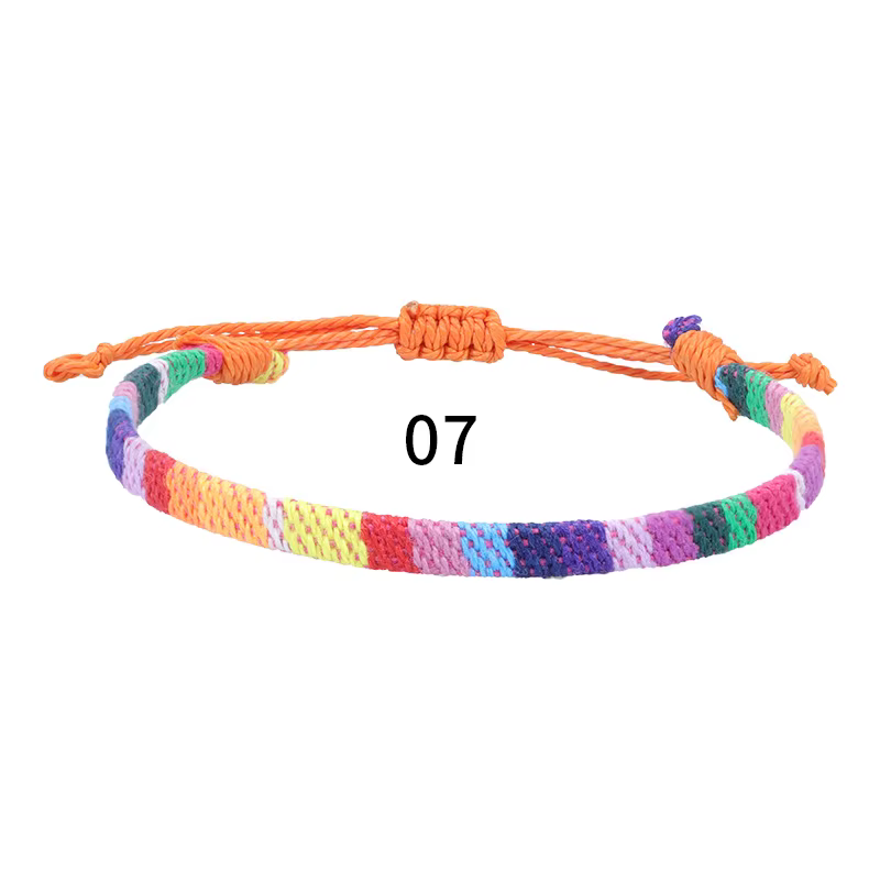 Bracelets de cheville en tissu tissé pour femmes et hommes, corde tressée à la main, nœud de plage, tissage ethnique Boho, breloque réglable
