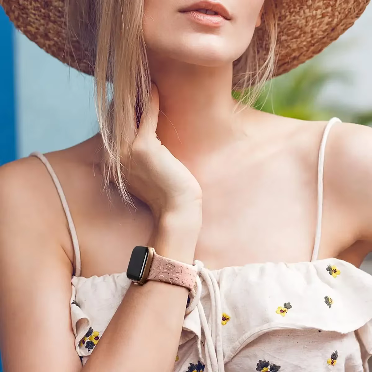 Bracelet léopard gravé pour Apple Watch