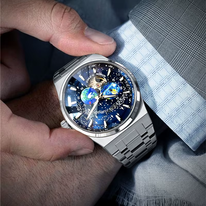 Relogio Masculino carnaval mode montre mécanique pour hommes marque de luxe automatique montre-bracelet 50M étanche 2025 Reloj Hombre